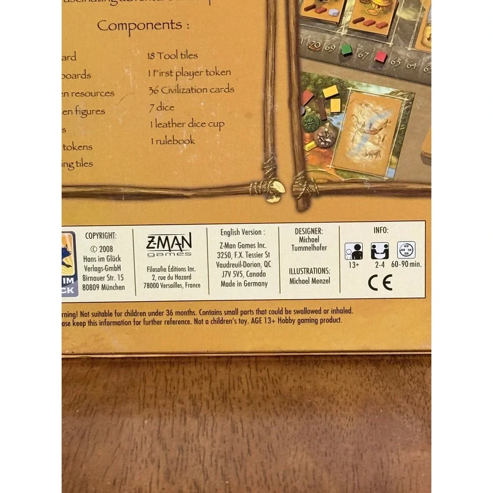 Stone Age Board Game Complete 2-4 Players Strategy Game